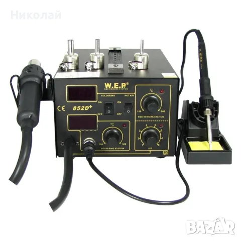 Компресорна станция за запояване WEP 852D+, горещ въздух, поялник