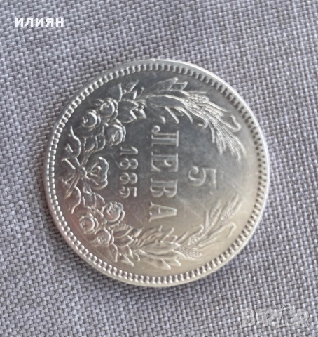 5лева 1885, снимка 3 - Нумизматика и бонистика - 53755482