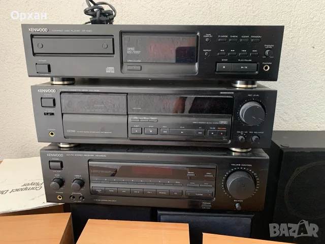 Качествена стерео система Kenwood (CD плейър DP-1020, Дек KX-3030, Рисивър KR-A4040)