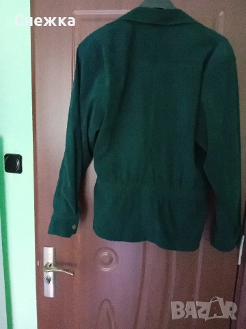 тъмно зелено велурено сако, снимка 4 - Якета - 54288428