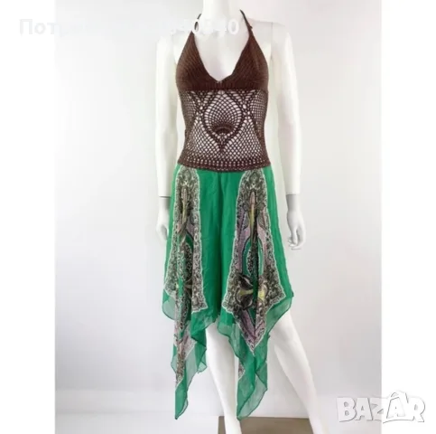 BCBGMaxAzria винтидж копринена рокля