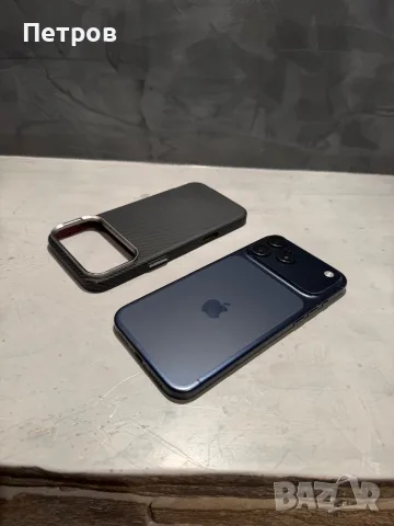 Iphone 17 Pro Max Blue + карбонов калъф, снимка 3 - Apple iPhone - 55558997