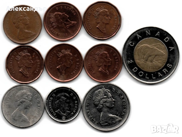 Канада 2 долара, 25, 10, 5 цента. , снимка 2 - Нумизматика и бонистика - 52802701