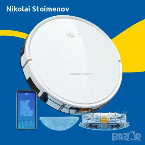 Прахосмукачка робот за сухо и мокро почистване Tesvor X500 Pro с интелигентна навигация и мощно почи, снимка 6 - Други стоки за дома - 55467422