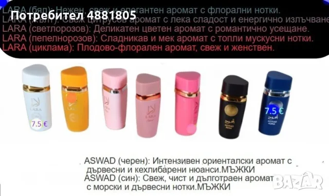 Парфюми LARA - Дамски и мъжки!, снимка 3 - Унисекс парфюми - 55534846