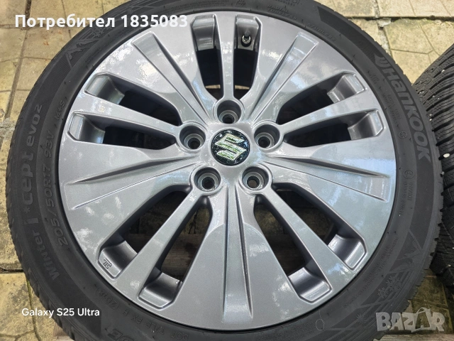 Лети джанти 17ки 5х114.3 Suzuki + зимни гуми 205/50/17 Hankook, снимка 4 - Гуми и джанти - 55289128