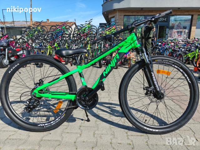 BG Алуминиев велосипед 26" NINJA зелен, снимка 12 - Велосипеди - 54334972