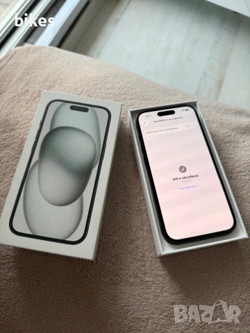 iPhone 15 Black 128gb ГАРАНЦИОНЕН 87%🔋 370€, снимка 5 - Apple iPhone - 54645507