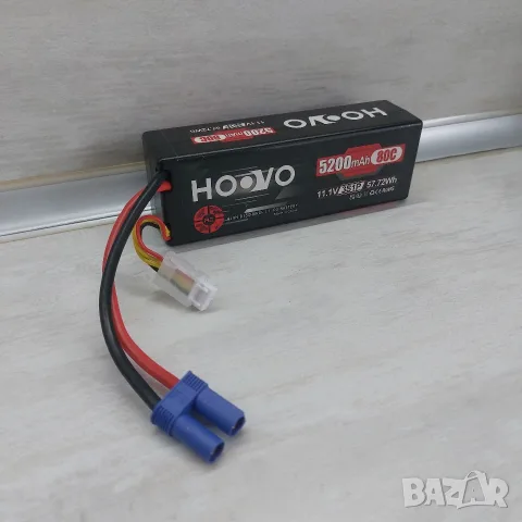 LiPo Батерия HOOVO 3S 11.1V 5200mAh 80C с EC5 Конектор за RC Модели, снимка 2 - Друга електроника - 55656804