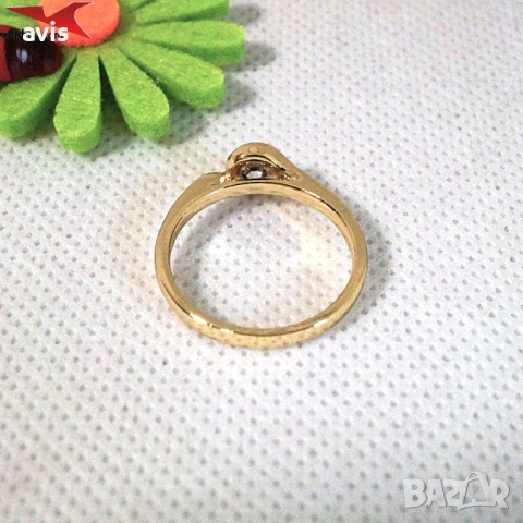 Пръстен с 14К златно покритие 224892, снимка 2 - Пръстени - 54324767