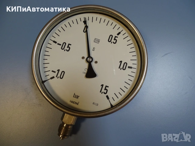 манометър HAENNI DRC 160/211.133 pressure gauge Ф160 -1+1.5Bar, снимка 3 - Резервни части за машини - 54508584
