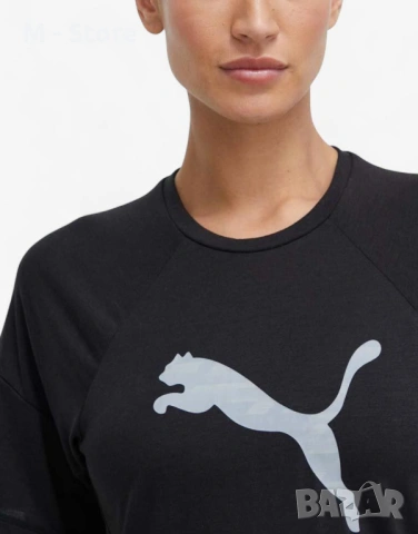 Дамска тениска PUMA Evostripe Graphic Tee Black, снимка 3 - Тениски - 54190923