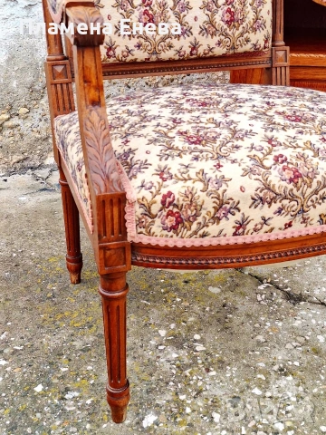 Кресло в стил Луи XVI , снимка 9 - Дивани и мека мебел - 53967151