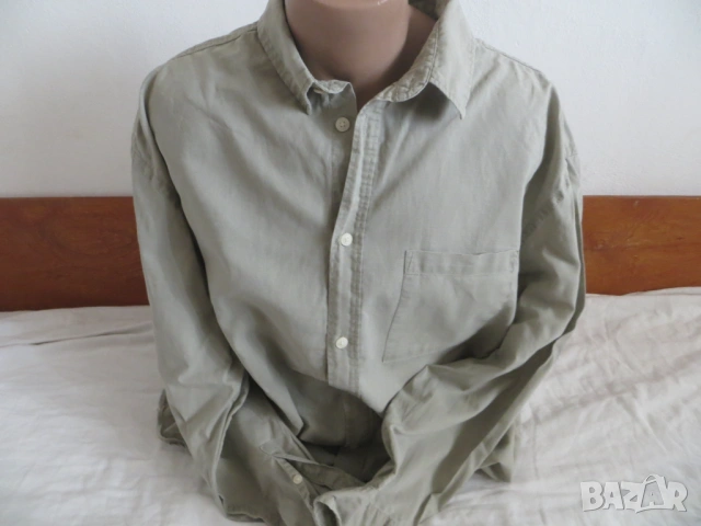 Мъжки ризи с дълъг ръкав от лен, снимка 10 - Ризи - 54323531