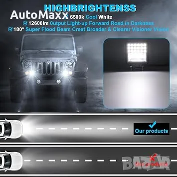 Antom 4бр.126W 12/24V LED работни светлини за off road,камиони багери и др., снимка 2 - Аксесоари и консумативи - 55645787