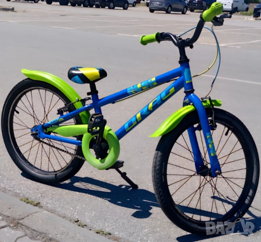 Продавам Детски велосипед DRAG Rush 20" – Синьо и Неоново Зелено (Отлично състояние), снимка 5 - Велосипеди - 54920000