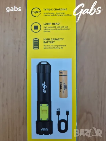Водолазен LED фенер COBA -D505 с яркост 1000 lm за дълбочина до 300м, снимка 9 - Екипировка - 55388370