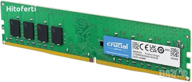 Памет за настолен компютър Crucial DDR4 RAM 8GB 3200MHz CL22 2933MHz, 2666MHz) – CT8G4DFRA32A
