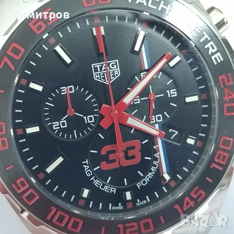 НОВ Tag Hauer Formula 1 Max Verstappen Special Edition, Chrono, лимитиран, снимка 8 - Мъжки - 55681501