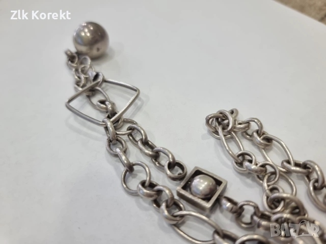 Дамски сребърен синджир, снимка 9 - Колиета, медальони, синджири - 54344560