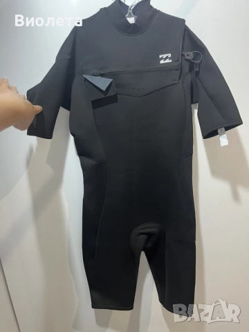 мъжки неопренов костюм Billabong Absolute 2/2mm с преден цип, размер М, снимка 2 - Водни спортове - 55643455