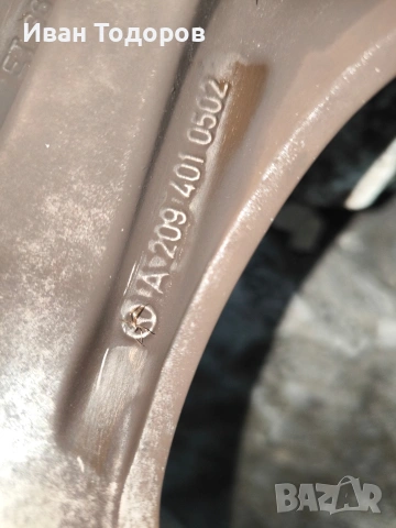 Джанти с гуми 17 " 7.5 J et36 225/45/17 Мерцедес Mercedes w203 w209 w210 w202, снимка 13 - Гуми и джанти - 54550152