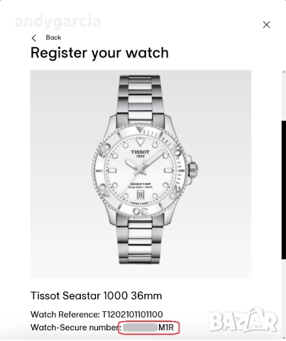 Tissot Seastar T120.210.11.011.00  Дамски часовник Starfish чисто нов с кутия книжки 100% оригинален, снимка 16 - Дамски - 54880882