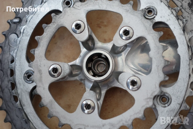 Шосеен курбел с три плочи Shimano Ultegra FC-6500/6503 52/42/30 + средно движение, снимка 3 - Части за велосипеди - 54415663