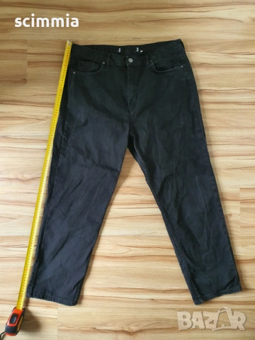 Дамски черни дънки размер L-XL висока талия, снимка 9 - Дънки - 54671018