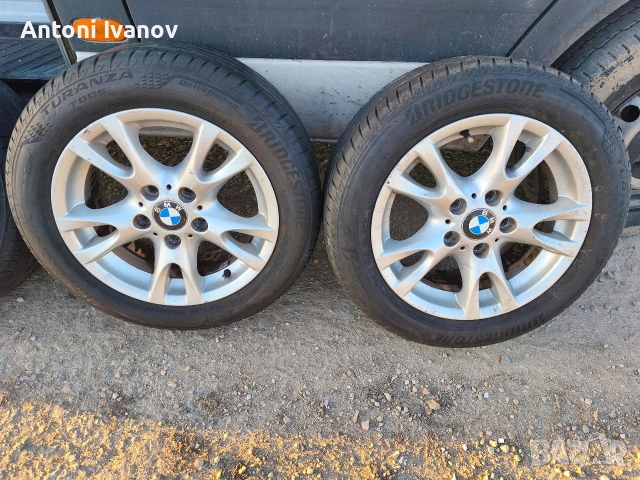 Оригинални BMW джанти 16" с гуми Bridgestone 205/55/16, снимка 3 - Гуми и джанти - 54362241