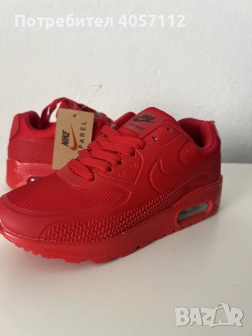 Чисто нови червени спортни маратонки ( Nike Air Max 90) – №36, №37, №38, снимка 3 - Маратонки - 55476421