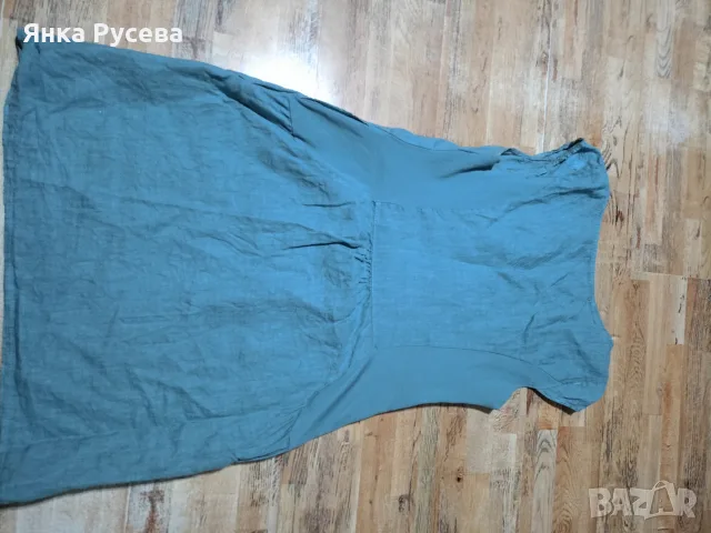 Дамска ленена рокля , снимка 3 - Рокли - 55627893