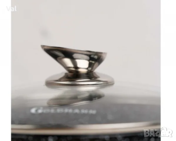 Комплект тенджери Goldmann -2.3\4.5\6.5\2.3L., Лят алуминий, Мраморно покр., отвътре/отвън, снимка 3 - Съдове за готвене - 55339721