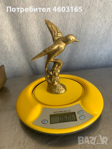 месингова скулптура на птица, снимка 8 - Антикварни и старинни предмети - 54321523