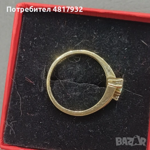 Златен пръстен, диаманти., снимка 8 - Пръстени - 54660358