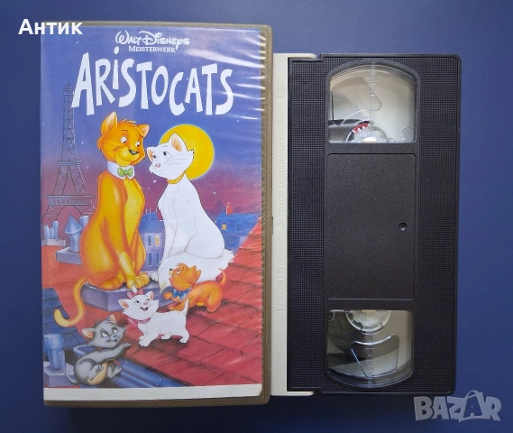Видеокасета VHS Аристо Котки / Анимация, снимка 2 - Други жанрове - 54900674