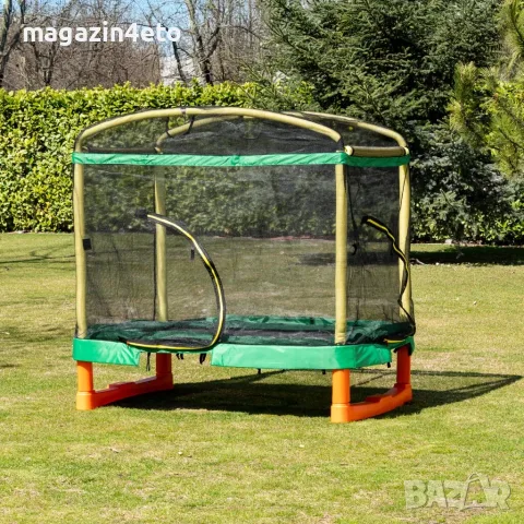 Голям батут Playground 200 см с пързалка зелена, снимка 4 - Надуваеми играчки - 55704081