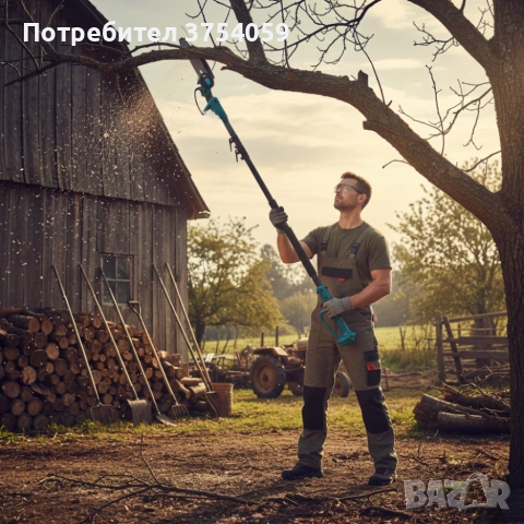 Телескопичен прът Kraft Royal 135–180 см за акумулаторни ножици и резачки — удължава обхвата, удобен, снимка 2 - Други стоки за дома - 55184225