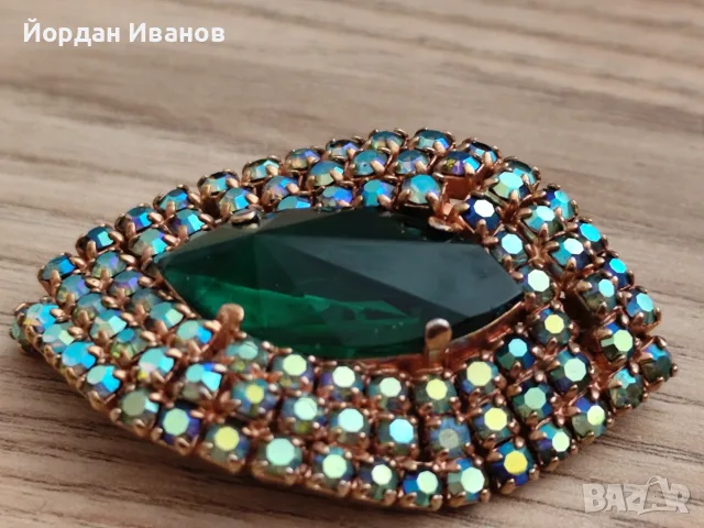 Старинна чешка брошка , снимка 2 - Други - 55676592