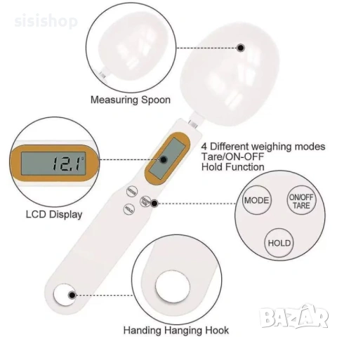 Дигитална лъжичка за супер точни подправки | До 0.1г деликатност 4738, снимка 4 - Аксесоари за кухня - 53978572