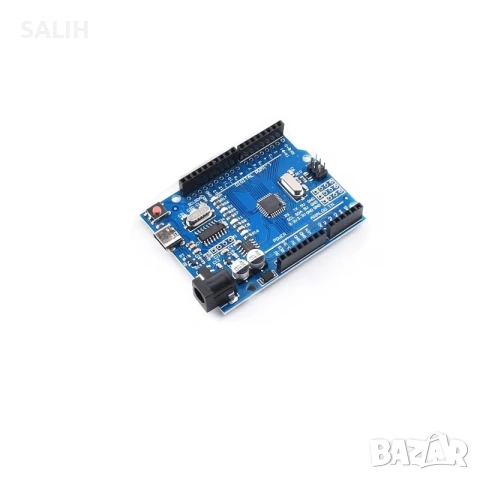 UNO R3 базова платка за ученици и начинаещи, Type-C, DIY роботи, съвместима с Arduino IDE, снимка 3 - Друга електроника - 54956889