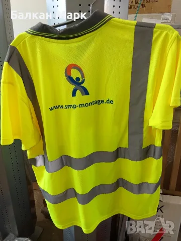 Нови сигнални тениски с яка Portwest Hi-Vis S477 – Размери M и XL (Внос от Германия), снимка 5 - Тениски - 55543690
