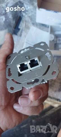 Стенен контакт CAT 6 GOOBAY 68244 с 2 порта RJ45., снимка 2 - Мрежови адаптери - 55226232