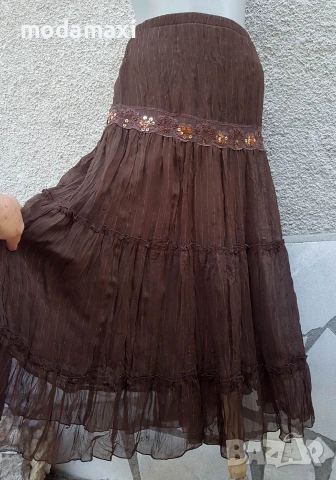 3XL/4XL   Нова пола с пайети NOW , снимка 2 - Поли - 54982472