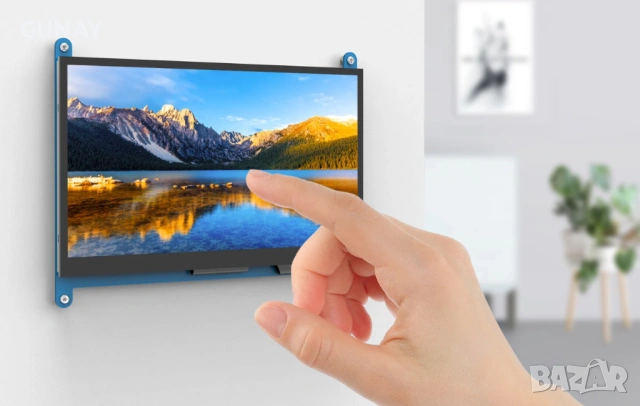 7 Инча IPS Тъчскрийн HDMI Монитор 1024x600 за Raspberry Pi 5, 4, PC, снимка 3 - Монитори - 54031368