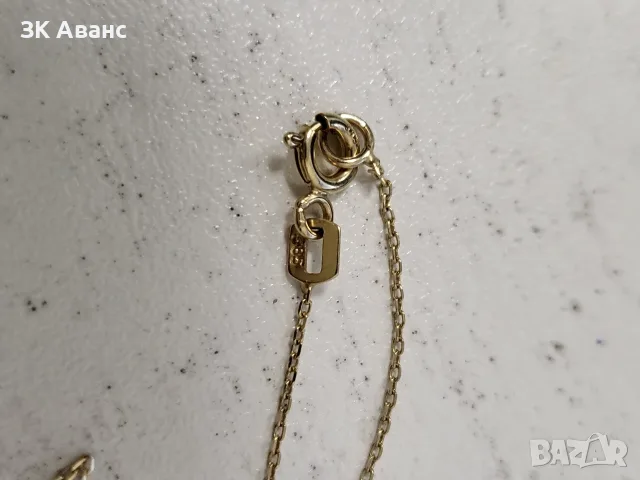 дамски златен синджир с висулка - 1,53гр(14К), снимка 3 - Колиета, медальони, синджири - 55649441