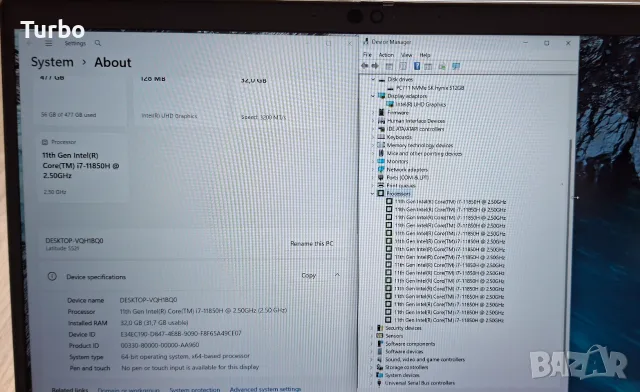 15.6' IPS Dell Latitude 5521 Intel Core i7-11850H/32GB DDR4/512GB/Бат.4ч., снимка 5 - Лаптопи за работа - 55680439