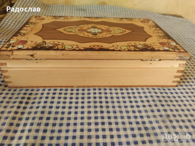 Стара дървена табакера, снимка 4 - Табакери - 55382437