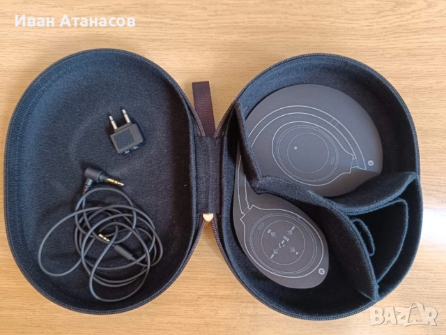 Оригинален твърд калъф за Sony WH-1000XM4 / XM3 + кабел 3.5 мм жак