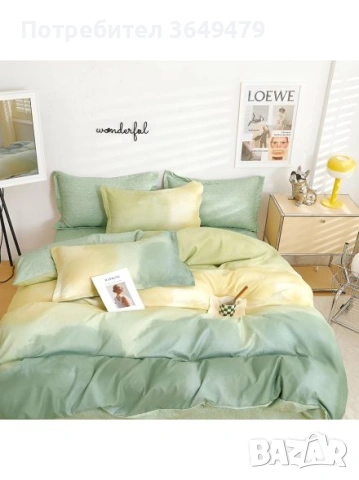 Спален комплект от 6 части с ластик, снимка 4 - Спално бельо - 54230297